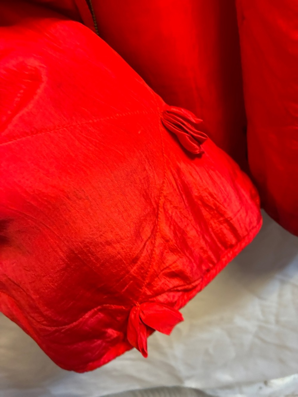 Bright Red Quilted Jacket - Picture 7 of 10